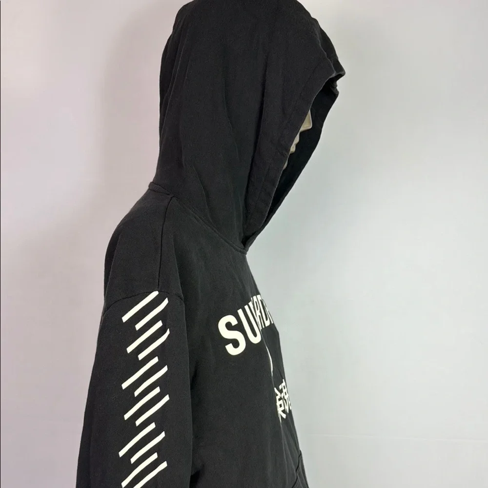 Superdry Core Sport In Black Hoodie Bold Branding Casual Style - Picture 8 of 9